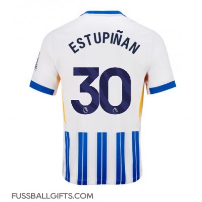 Brighton Pervis Estupinan #30 Fußballbekleidung Heimtrikot 2024-25 Kurzarm Brighton Pervis Estupinan #30 Fußballbekleidung Heimtrikot 2024-25 Kurzarm